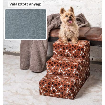 Daisy kutyalépcső 40 x 35 x 60 cm - 26-os szürkés kék terra bútorszövet