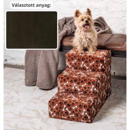 Daisy kutyalépcső 40 x 35 x 60 cm - 84-es csoki barna terra bútorszövet