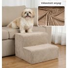 Mexi kutyalépcső 25 x 40 x 40cm - mokka minky