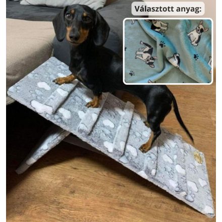 Molly kutyarámpa 80 x 30cm - zöldes alapon bulldogok