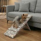 Molly kutyarámpa 80 x 30cm - szürke alapon rózsaszín szívecskék és fehér kis tappancsok