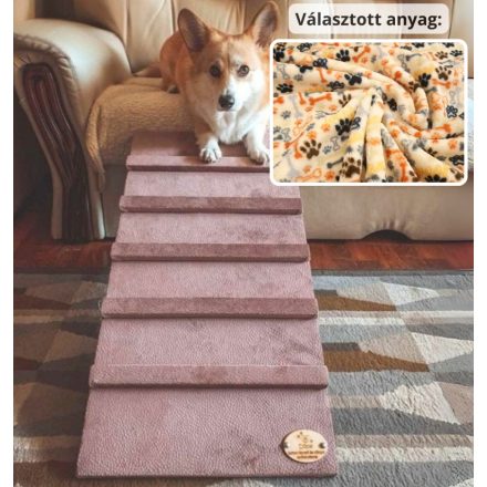 Lora kutyarámpa 80 x 40cm - színes pici mancsok és csontok