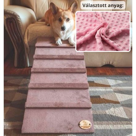 Lora kutyarámpa 80 x 40cm - rózsaszín minky