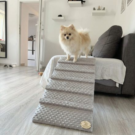 Lora kutyarámpa 80 x 40cm - szürke minky