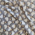 Mexi kutyalépcső 25 x 40 x 40cm - szürke alapon fehér szívecskék és világítós pöttyök