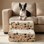 Mexi kutyalépcső 25 x 40 x 40cm - színes pici mancsok és csontok