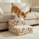 Mexi kutyalépcső 25 x 40 x 40cm - színes pici mancsok és csontok