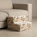 Mexi kutyalépcső 25 x 40 x 40cm - színes pici mancsok és csontok