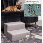 Mexi kutyalépcső 25 x 40 x 40cm - zöldes alapon bulldogok