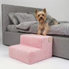 Mexi kutyalépcső 25 x 40 x 40cm - rózsaszín minky