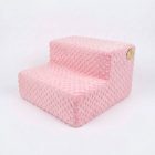 Mexi kutyalépcső 25 x 40 x 40cm - rózsaszín minky