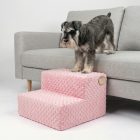 Mexi kutyalépcső 25 x 40 x 40cm - rózsaszín minky